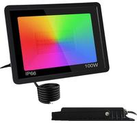 Projecteur intelligent, 100 W, RGB + CCT (3000 K-6000 K), étanche IP66, 100 RGB Sans prise