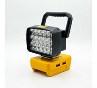 Projecteur LED 18W Compatible 20V USB Projecteur LED 18W Compatible | 18 LEDs haute luminosité, compatible batteries 20V, idéal pour ateliers sombres et réparations auto