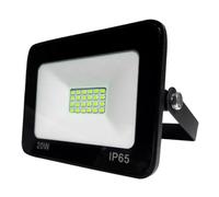 Projecteur LED 20 W noir, 6500 K, IP65, éclairage extérieur efficace et résistant pour jardins, façades et espaces extérieurs.