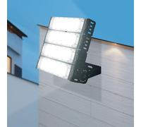 Projecteur LED - 200 W - IP67 étanche - Orientable à 180° - 220 V CA - Boîtier en aluminium - Extérieur - Blanc chaud