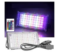 Projecteur LED 50W 100W Éclaira RGB Blanc Lampadaire Paysar Télécommande Garage de jardin(100W RGB)