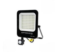 Projecteur LED 50W Détecteur de Mouvement Crépusculaire Extra Plat IP65 NOIR - Blanc Froid 6000K - 8000K