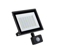 Projecteur LED 50W détecteur IP44 4000K noir Miledo