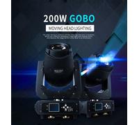 Projecteur LED à faisceau et spot, modèle mobile - 2 unités - 2 en 1 - 240 W - DMX512 - Prise européenne - Coffret de transport