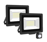 Projecteur LED à induction, capteur PIR ajustable, adapté à l'extérieur, 2x30W, blanc chaud (2700-3500K)