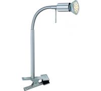 LED Klemm Leuchte Lampe éclairage métal nickel mat Flexo chambre à coucher bureau