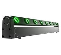 Projecteur LED à tête mobile - Éclairage de scène DMX - 1 x 8 x 12W RGBW - Effet faisceau pour DJ et scène - 100-240V - Prise européenne - Multicolore