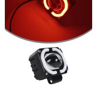 Projecteur LED Aluminium 15W 12-60V Projecteur LED Aluminium(Red) | 2000 lumens haute pour luminosité, lentille externe carrée, pour vision nocturne claire, installation facile