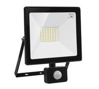 Maclean MCE630 Projecteur LED avec détecteur de mouvement PIR 30W Éclairage extérieur 2400 lumens Spots Slim IP44 résistant aux éclaboussures (30W, blanc neutre 4000K 71718)