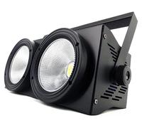 Projecteur LED COB pour scène - Blinder DMX - 200W - Double (2 en 1) - Lumière blanche froide et chaude - Prise européenne