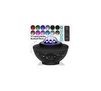Projecteur led coloré ciel étoilé avec galaxie, veilleuse, bluetooth, usb, lecteur de musique,pour lampe de chevet-noir