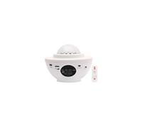 Projecteur led coloré ciel étoilé avec galaxie, veilleuse, bluetooth, usb, lecteur de musique,pour lampe de chevet-blanc