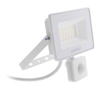 Projecteur led 30w 3000lm blanc - ip65 - avec detecteur Zenitech 499985 Blanc
