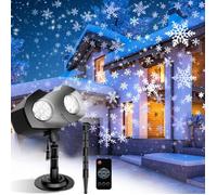 Projecteur LED de Noël Extérieure IP65 Lampe Projecteur LED de Flocon de Neige Décorations Lumineuse pour Fêtes, Mariages,