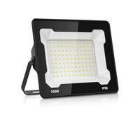 Projecteur LED d'Extérieur 100 W, 10 000 lm Blanc Froid 6500 K | Lentille en Polycarbonate Antireflet, Étanchéité IP66, Angle de Faisceau de 120°, Idéal pour Jardin, Allée, Garage, Couloir