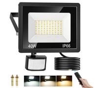 Projecteur LED d'extérieur avec détecteur de mouvement, 50 W, en aluminium, vendu à l'unité.