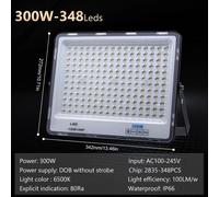 Projecteur LED d'extérieur - Projecteur - 300 W - Indice de protection IP66 (étanche) - 110–240 V CA - Boîtier en aluminium - RGB