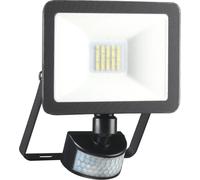 Projecteur LED Eclairage de jardin avec détecteur de mouvement, noir plat, résistant aux intempéries IP54