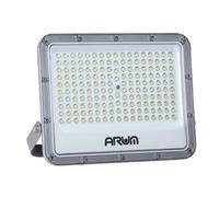 Projecteur LED Extérieur 100W NAOS - Ultra Puissant 10 000 Lumens - Blanc Chaud 3000K - IP65 Étanche - Design Ultra-Plat (3cm) en Aluminium Gris - Éclairage de Sécurité Jardin & Façade