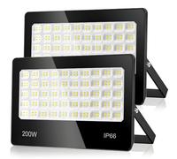 Projecteur LED Extérieur, 200W 20000LM 6500K Spot LED Extérieur, 2 PACK | IP66 Étanche Lampe LED Exterieur pour Jardin, Patio, Garage, Entrée