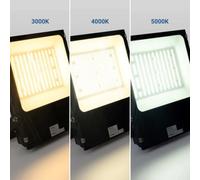 Projecteur LED extérieur 200W - Série "PRO" - 110lm/W - IP66 CCT réglable sur 3 températures différentes de 3000-4000-6000ºK