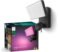 Projecteur LED Extérieur, Caméra de Sécurité Intégrée, Philips Hue Secure, 1080P, Conversation Bidirectionnelle, 2250 Lumens