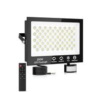 Projecteur LED Exterieur Detecteur de Mouvement 200W,20000LM Spot LED Extérieur avec Télécommande,6500K Blanc Froid Projecteur Extérieur,IP66 Etanche Eclairage Exterieur pour Garage Jardin Patio