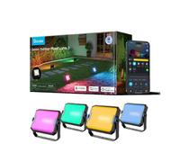 Projecteur LED extérieur Govee H8057C11 RGBICWW 4x Panneau LED 24V, 16 millions de couleurs, 3000K-6500K, IP66, contrôle app Wi?Fi/Bluetooth, noir