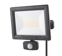 Projecteur LED extérieur noir Luceco Essence avec détecteur 4000K IP65 3000lm