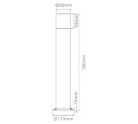 Projecteur Led Extérieur Tura Xl 12W 3000K Blanc Mat - Éclairage Cylindrique Pour Marches À 180° - Beneito & Faure - Éclairage De Jardin