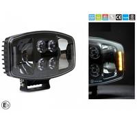 Projecteur LED Jumbo 90 W, équivalent à une ampoule halogène 12 V - 24 V, avec feux de jour (DRL) et feux de stationnement blanc-jaune, pour 4x4, camions et tracteurs