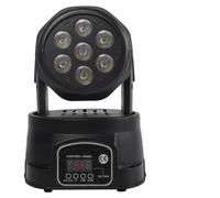 Projecteur LED mobile à effet wash - Éclairage de scène DMX - 7 x 18W RGBW 6 en 1 - Lot de 4 - Prise européenne - Idéal pour discothèques, DJ, clubs et soirées
