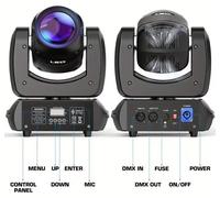 Projecteur LED mobile à faisceau - 120 W - DMX - Effet gobo - Effet avec 18 prismes - Prise européenne - Adapté pour les scènes et les DJ
