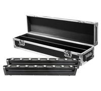 Projecteur LED mobile avec barre lumineuse - Projecteur de scène - Ensemble 2x 8x12W RGBW - Contrôle DMX - Effet faisceau - Avec mallette de transport