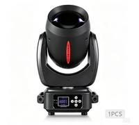Projecteur LED mobile de 180 W - 1 unité - Angle de faisceau de 1,8° - 8 couleurs - 8 gobos - 18 prismes rotatifs - Effet halo avec anneau