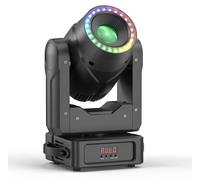 Projecteur LED mobile pour DJ - 150 W - 7 couleurs - 7 gobos - Prisme 3 faces - RGBW - DMX