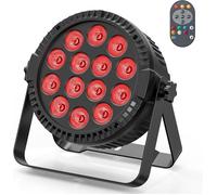 Projecteur LED PAR - Lot de 4 - Aluminium RGBW - Télécommande DMX - Scène DJ Mariage - 14x6W MASQUE - MOUFLE - CHAUSSONS CH