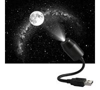 Projecteur LED portable alimenté par USB, lampe de ciel nocturne réglable avec projection multi-angle, appareil d'éclairage d'ambiance doux, décor effet étoile avec style élégant, lumière d'ambiance