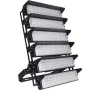 Projecteur LED Puissant Industriel 1500W 170lm/W IP66 Noir Orientable - Blanc Neutre 4000K - 5500K