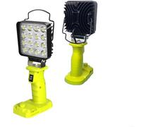 Projecteur LED Rechargeable 4000LM Angle 140° | Compatibilité batteries 18V P108/P117, dimmer manuel, pour idéal tâches précises, incluse