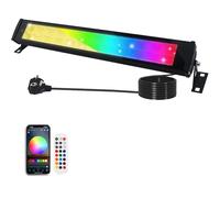 Projecteur LED RGB 50W, Projecteur LED Couleur Extérieur Avec Télécommande et APP Bluetooth, Étanchéité IP66 Spot LED Couleur Pour Fête Bar Jardin Halloween