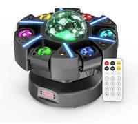 Projecteur LED RGBW mobile pour scène - 200W, compatible DMX-512 - Éclairage de scène haute luminosité - Idéal pour concerts, mariages, clubs et DJ - Adaptateur secteur EU 100-240V
