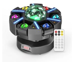 Projecteur LED RGBW mobile pour scène - 200W, compatible DMX-512 - Éclairage de scène haute luminosité - Idéal pour concerts, mariages, clubs et DJ - Adaptateur secteur EU 100-240V