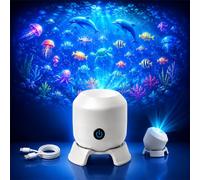 Projecteur LED rotatif dynamique, projecteur monde sous-marin, lumière USB | Lampe projecteur ciel étoilé océan, lampe projecteur d'étoiles, lampe dinosaure, veilleuse pour chambre d'enfant