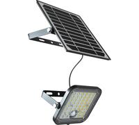 Projecteur LED solaire 1500 lumens 10W avec détecteur et télécommande - Panneau déporté DRAKKAR - 82462