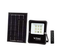 Projecteur Led Solaire 6W IP65 Noir 6400K V-TAC VT-55050 Avec Télécommande