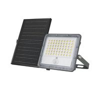 Projecteur LED solaire extérieur noir Luceco avec détecteur 4000K IP65 1200lm