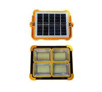 Projecteur LED Solaire Portable, Lumière D'inondation Rechargeable, Panneau Photovoltaïque D'extérieur, Lampe De Poche Secours, Étanche IP66 Garage de jardin(2500W)