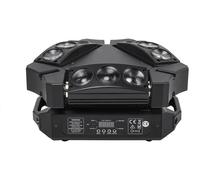 Projecteur LED Spider mobile - Éclairage de scène - 9 x 10W RGBW 4-en-1 - DMX512 - 90 W - Pour DJ, discothèques et clubs - Prise européenne