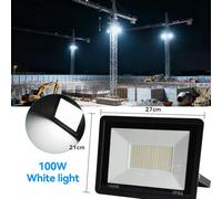 Projecteur LED - Spot mural extérieur - 100 W - 1 unité - Type B - IP66 - Blanc froid 5500–7000 K - 85–265 V - Aluminium